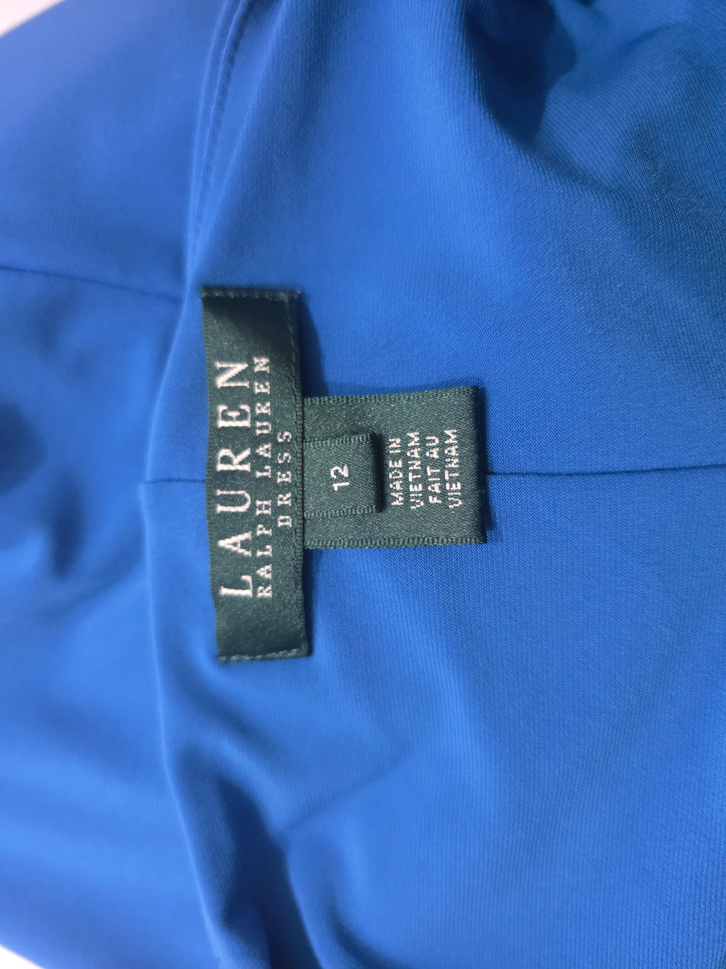 Vestido Ralph Lauren De Mujer Talla 12 Azul Eléctrico