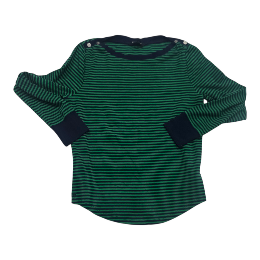 Playera Ralph Lauren Extra Grande Verde/azul Manga Larga