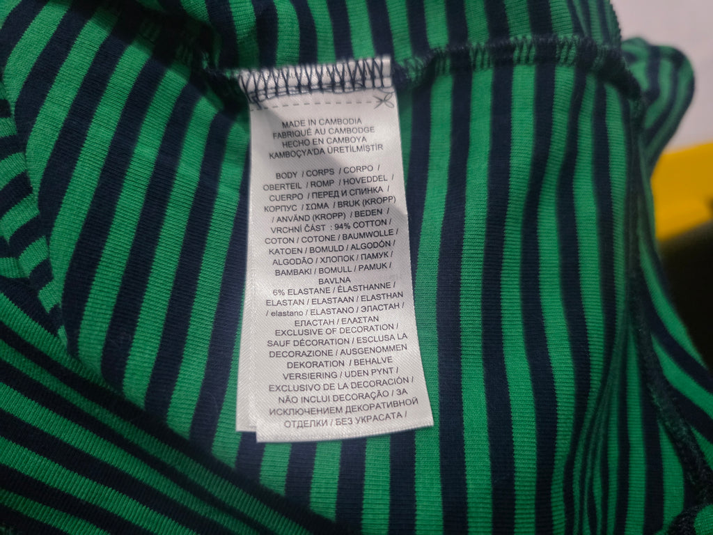 Playera Ralph Lauren Extra Grande Verde/azul Manga Larga