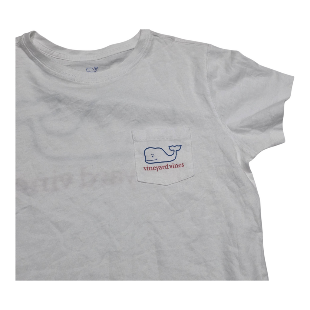 Playera Vineyard Vines Mujer Extra Chica Blanco Manga Corta