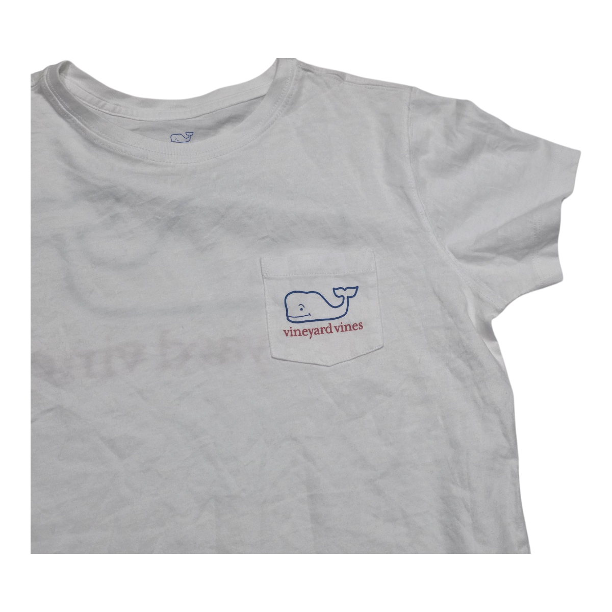 Playera Vineyard Vines Mujer Extra Chica Blanco Manga Corta