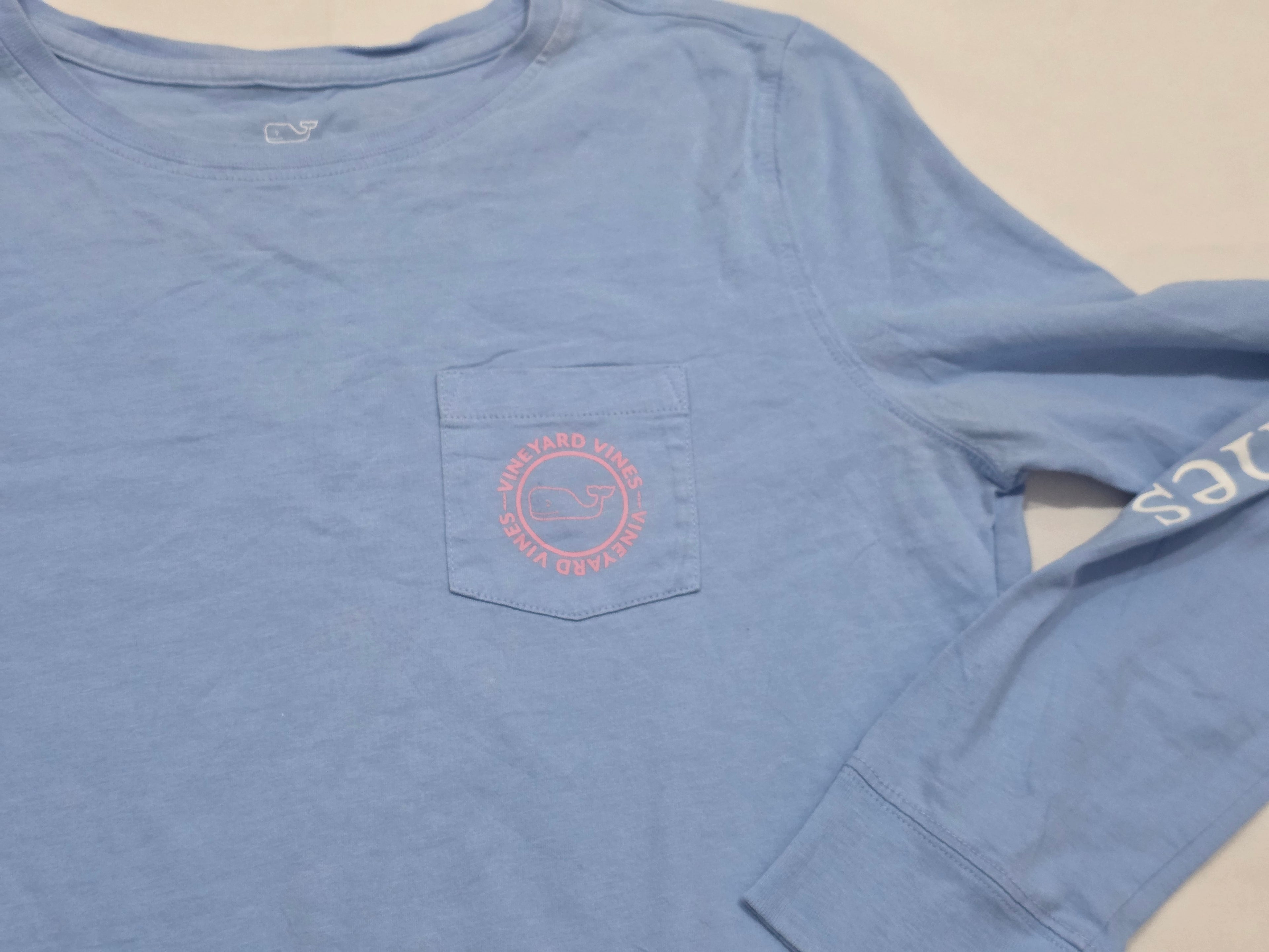 Playera Vineyard Vines Mujer Extra Chica Azul Manga Larga