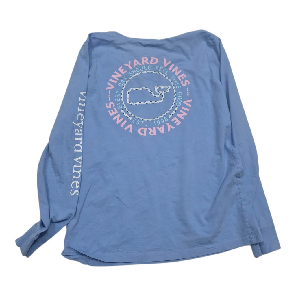 Playera Vineyard Vines Mujer Extra Chica Azul Manga Larga