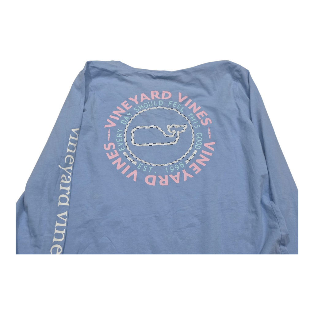 Playera Vineyard Vines Mujer Extra Chica Azul Manga Larga