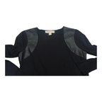Playera Michael Kors Mujer Extra Chica Manga Larga Negro