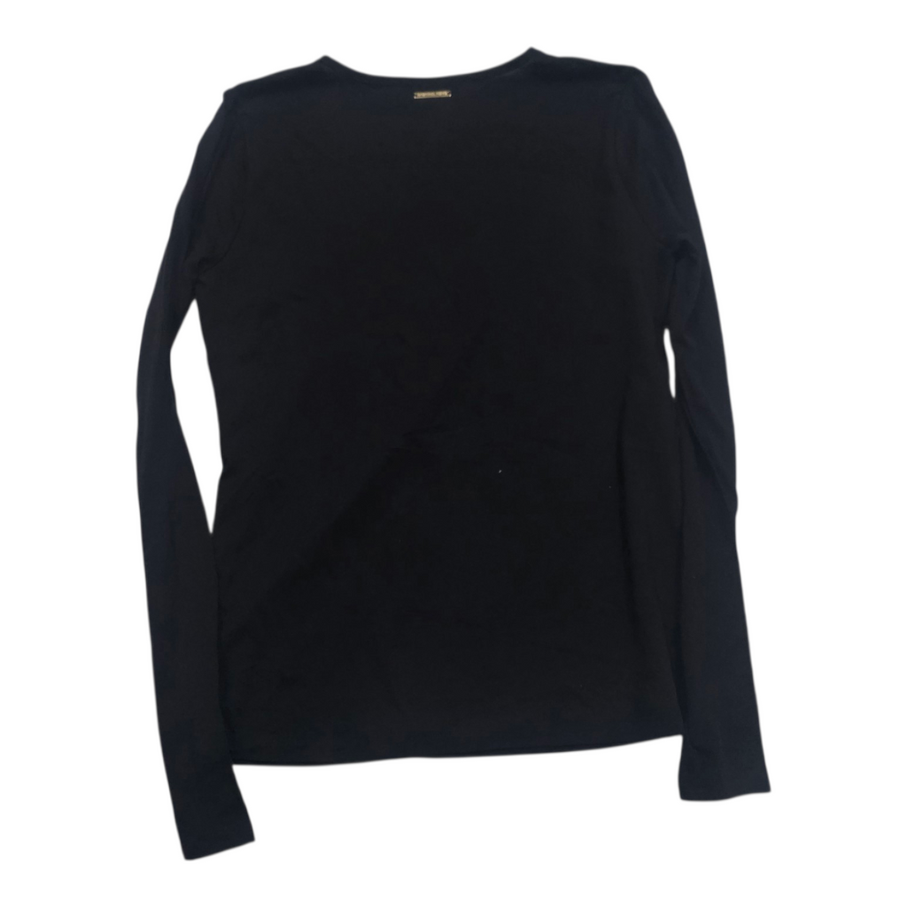 Playera Michael Kors Mujer Extra Chica Manga Larga Negro