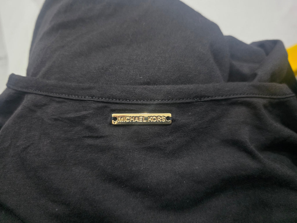 Playera Michael Kors Mujer Extra Chica Manga Larga Negro