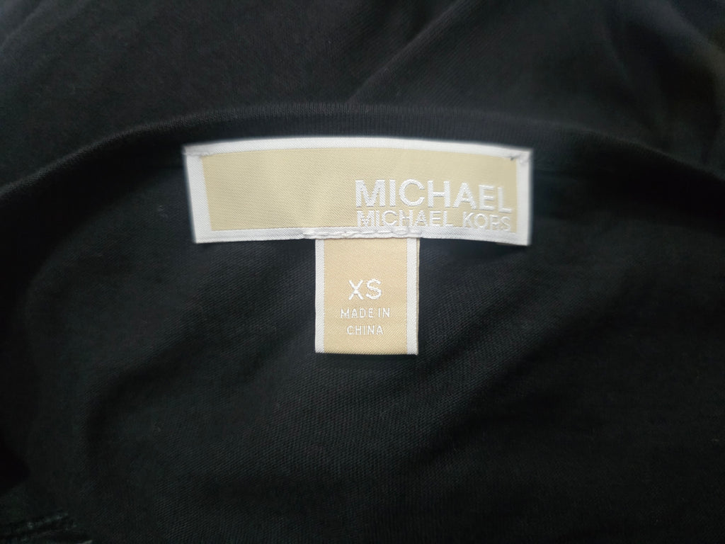 Playera Michael Kors Mujer Extra Chica Manga Larga Negro