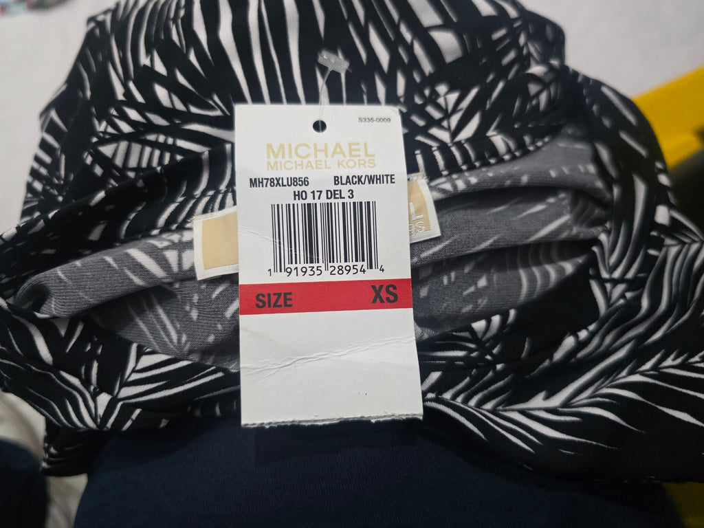 Vestido Michael Kors Mujer Extra Chica Negroblanco Larga