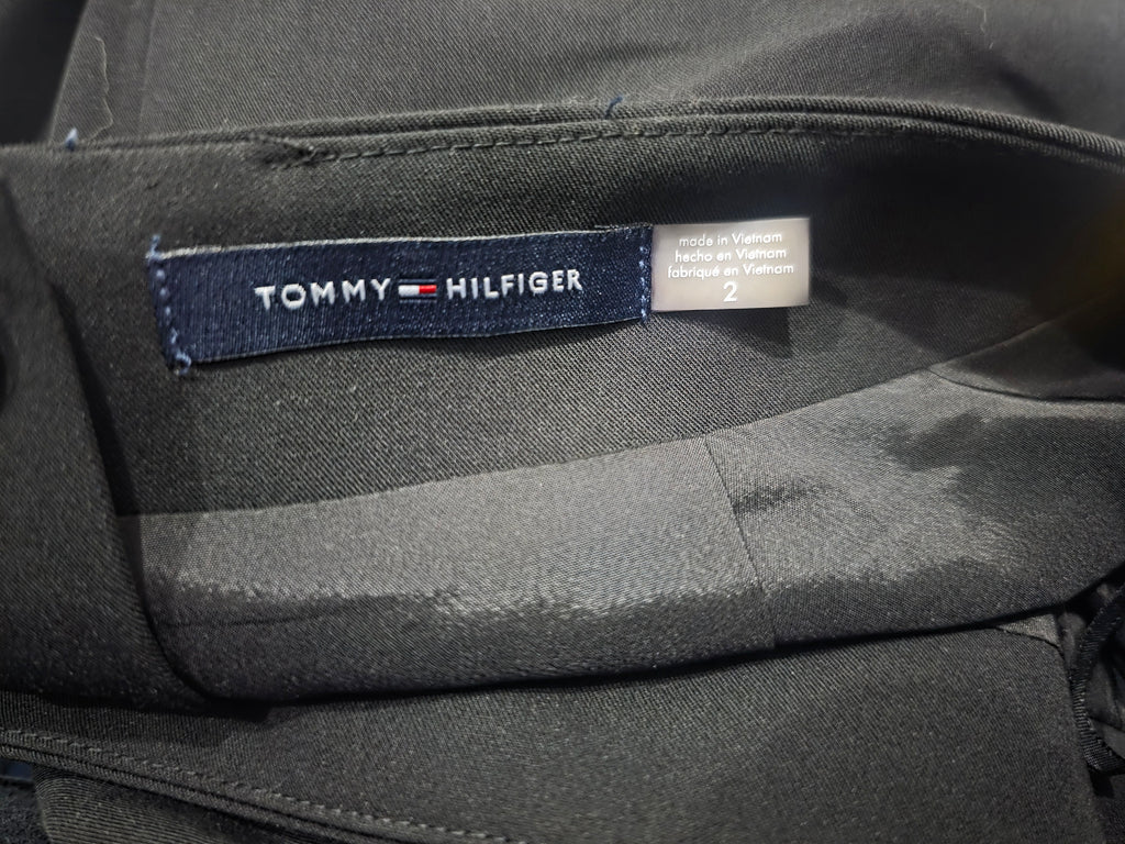Falda Con Cierres Tommy Hilfiger Mujer Talla 2 Color Negro