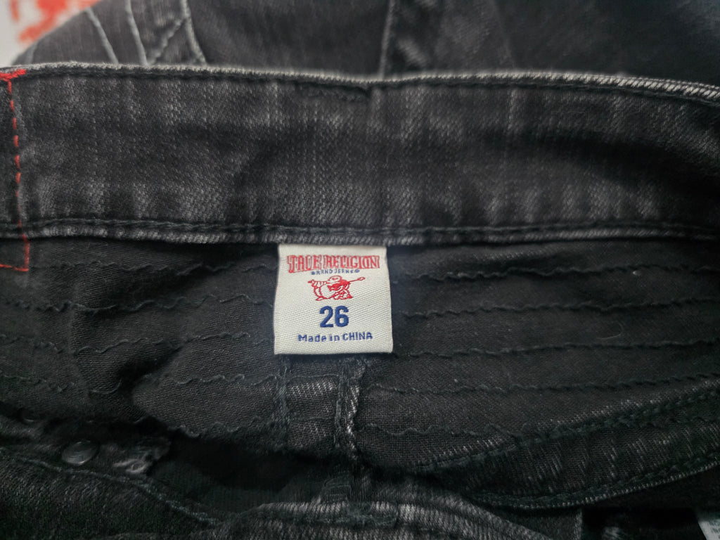 Pantalon True Religionmujer Talla 25 Color Gris Super Skinny