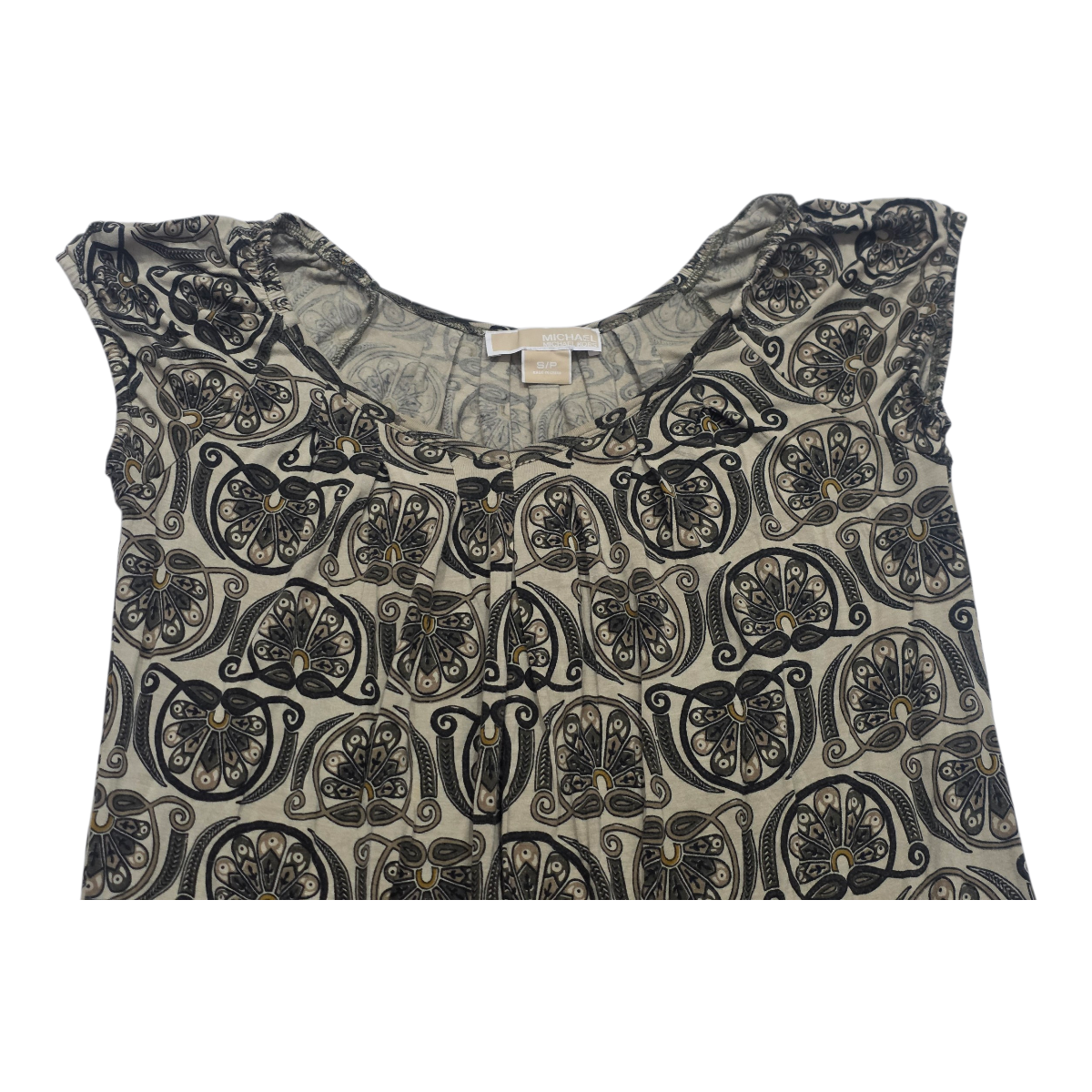Blusa Michael Kors Mujer Talla Chica Color Verde Con Figuras