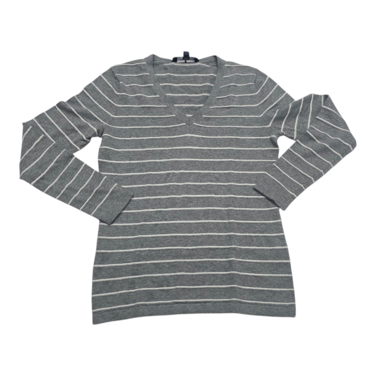 Sueter Tommy Hilfiger Mujer Chica Color Plateado Con Lineas