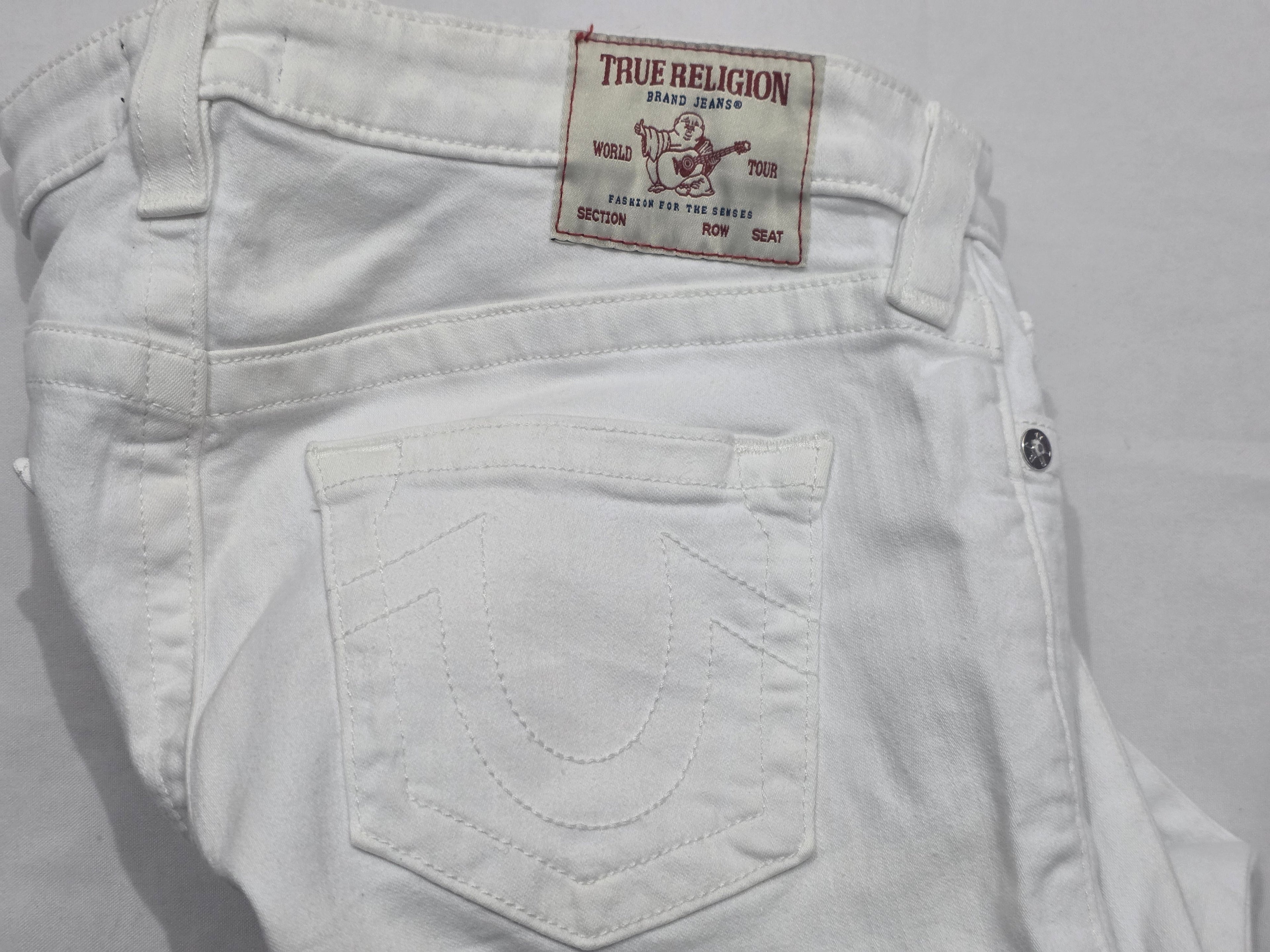Pantalon True Religion Talla 26 Jennie Curvy Mid Rise Blanco