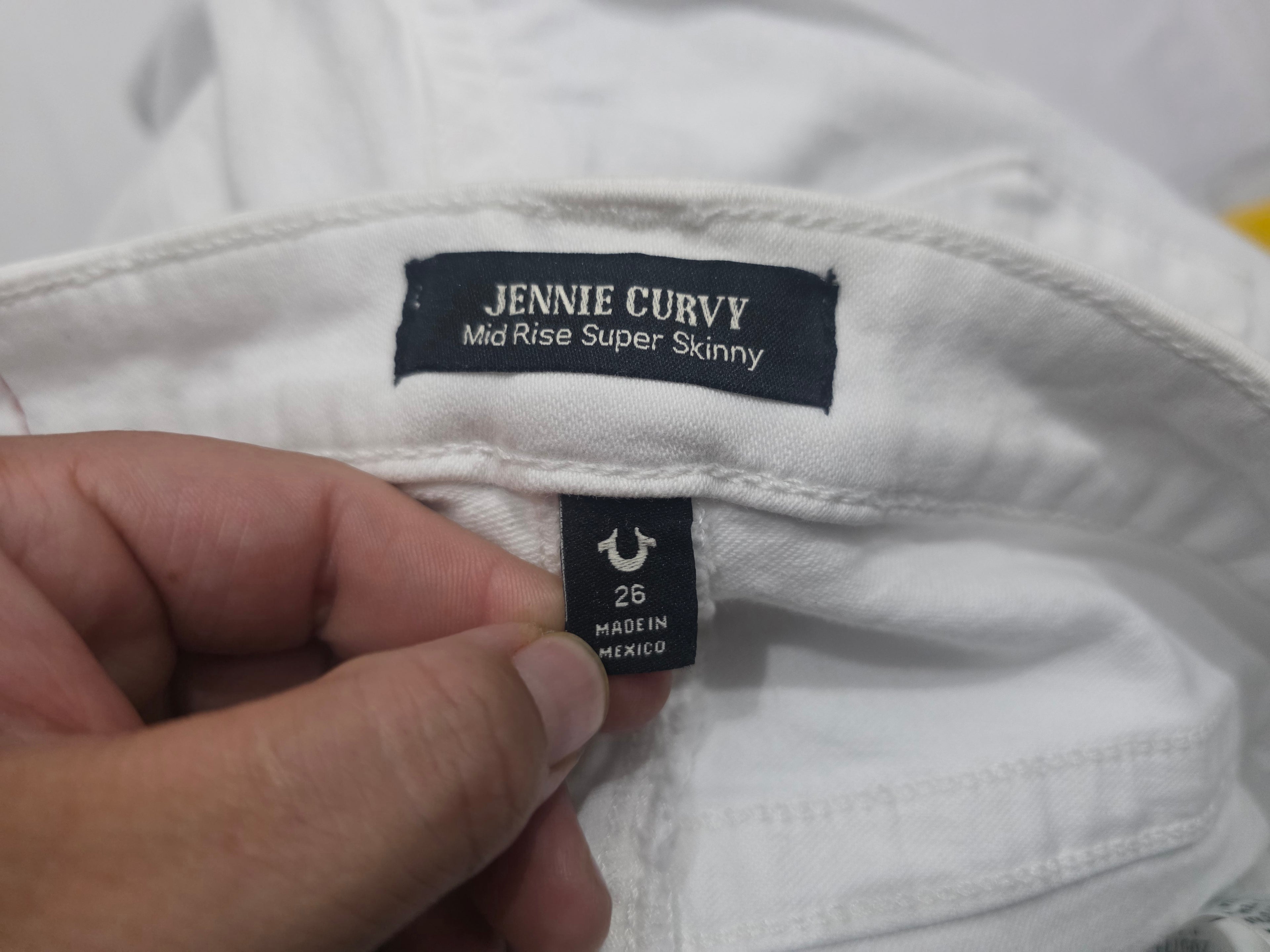 Pantalon True Religion Talla 26 Jennie Curvy Mid Rise Blanco