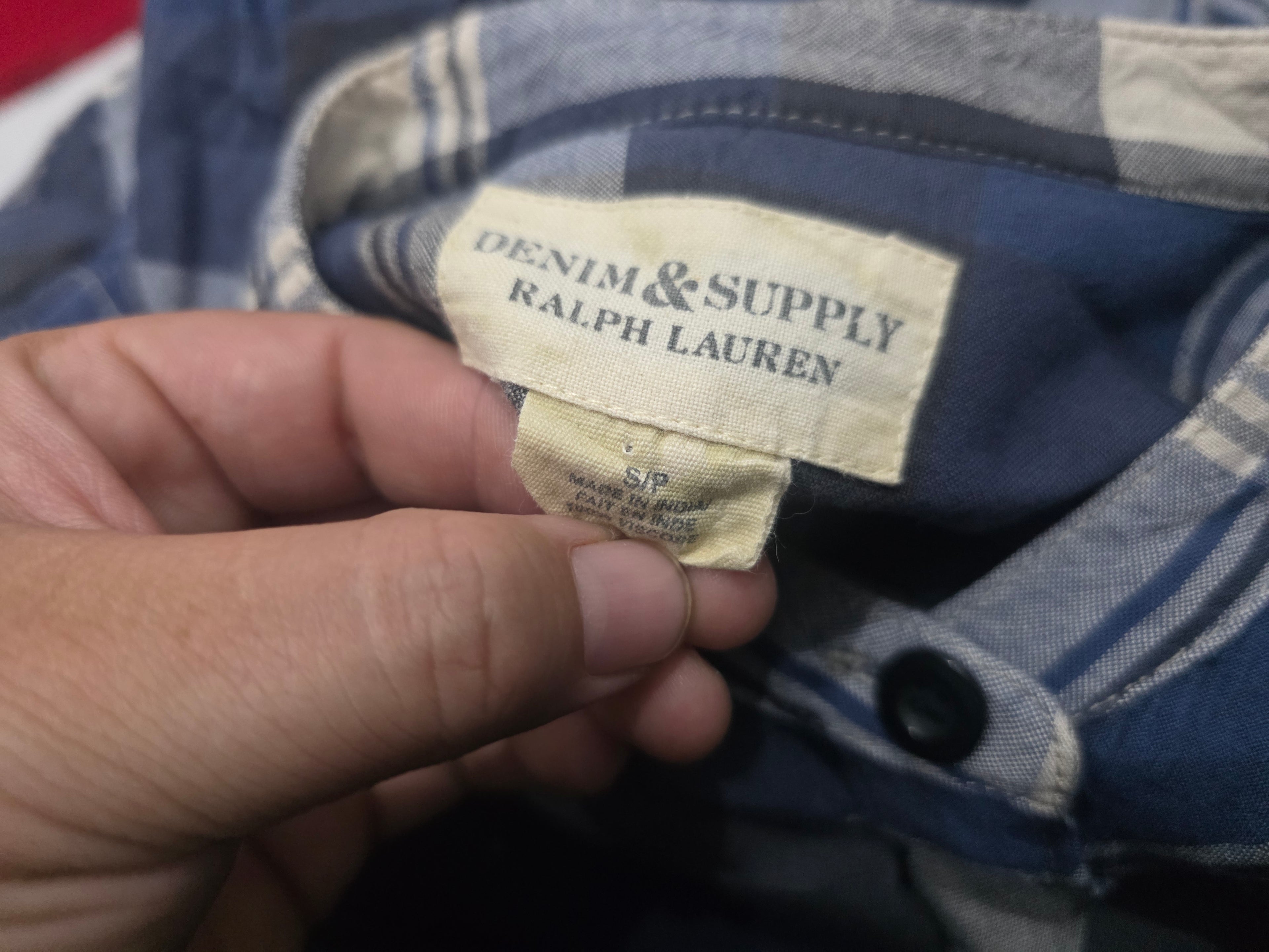 Vestido Ralph Lauren Denim And Supply Azul Cuadros Mao