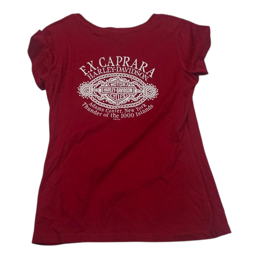 Playera Navideña Harley Davidson De Mujer Talla Chica