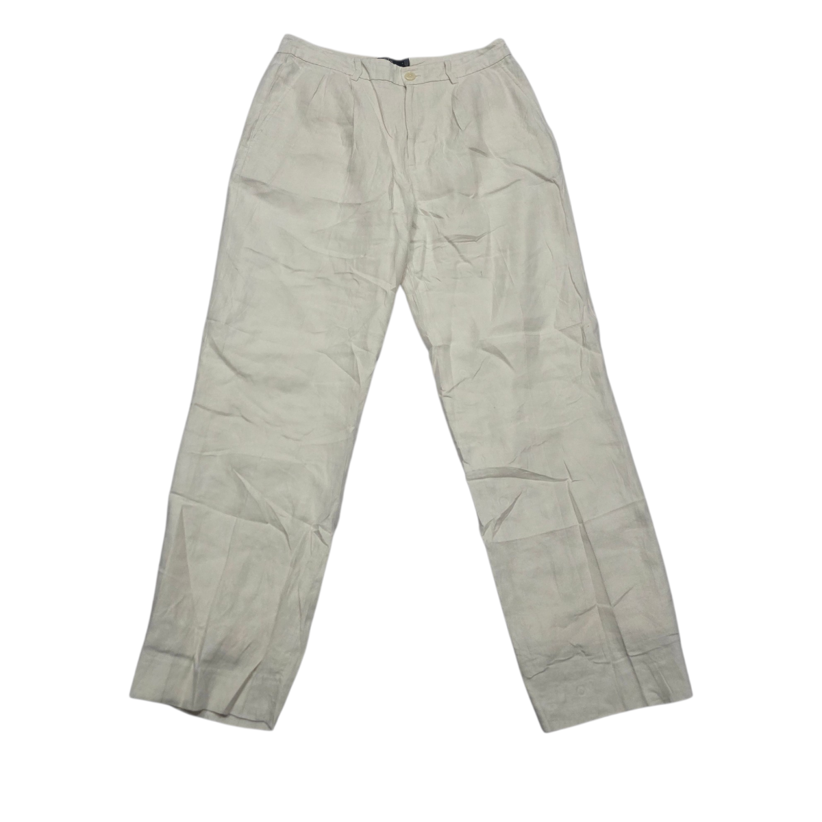 Pantalon Ralph Lauren De Mujer Talla 8 Color Beige De Lino