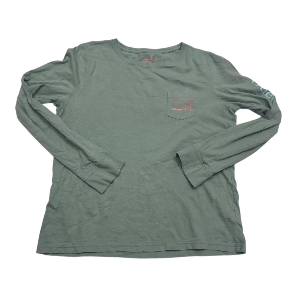 Playera Vineyard Vines Mujer Mediana Verde Opaco Manga Larga