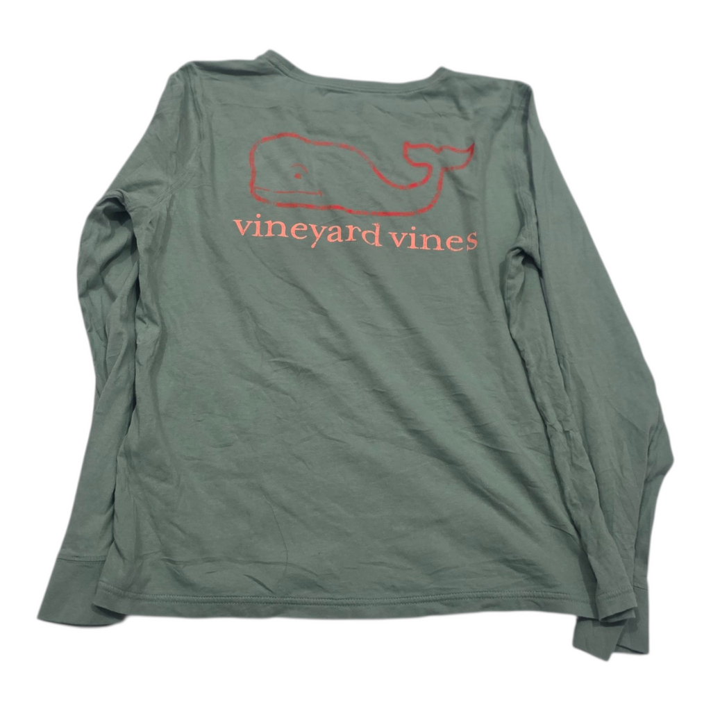 Playera Vineyard Vines Mujer Mediana Verde Opaco Manga Larga