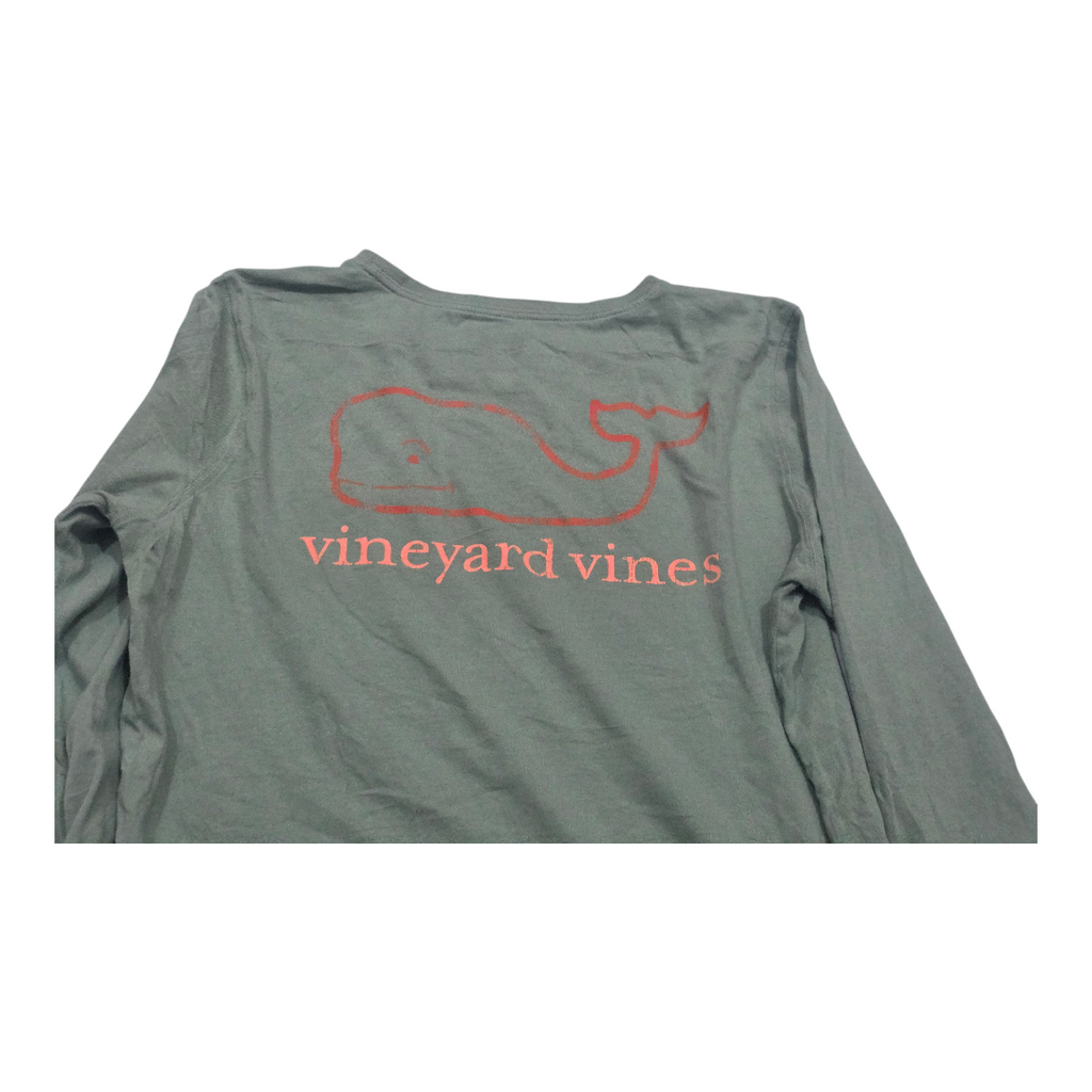 Playera Vineyard Vines Mujer Mediana Verde Opaco Manga Larga