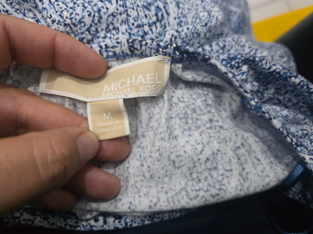 Blusa Michael Kors Mediana Con Figuras Color Azul
