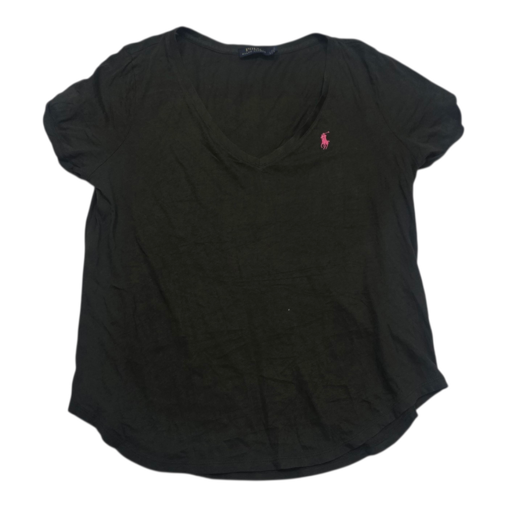 Playera Polo Ralph Lauren Grande Mujer Color Negro Poni Rojo