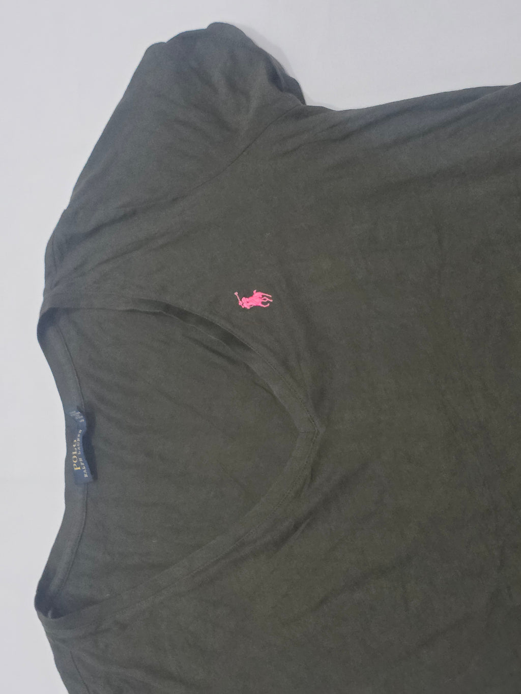 Playera Polo Ralph Lauren Grande Mujer Color Negro Poni Rojo
