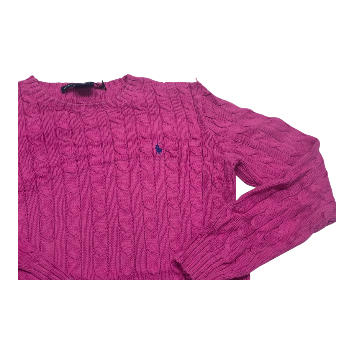 Sueter Ralph Lauren Sport De Mujer Grande Fucsia Poni Azul