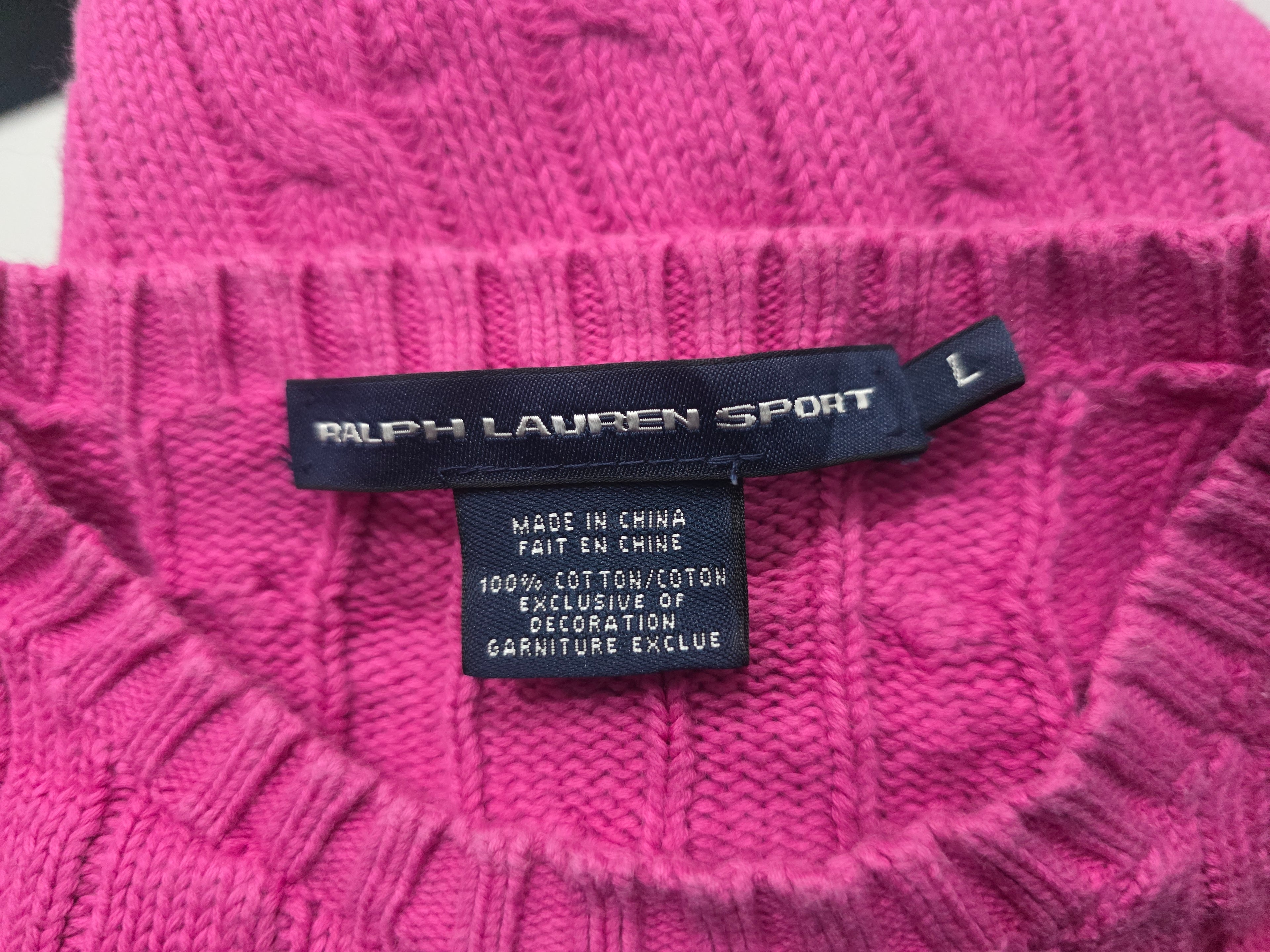 Sueter Ralph Lauren Sport De Mujer Grande Fucsia Poni Azul