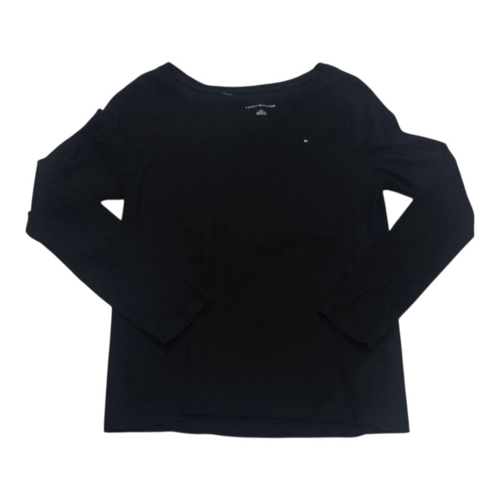 Playera Tommy Hilfiger Mujer Grande Color Negro Manga Larga