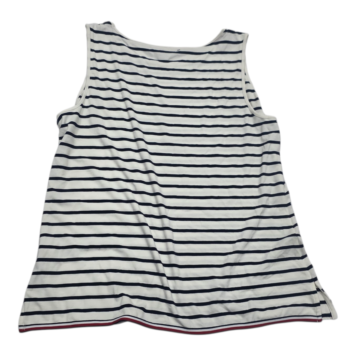 Playera Tommy Hilfiger Grande Sin Mangas Mujer Blancarayada