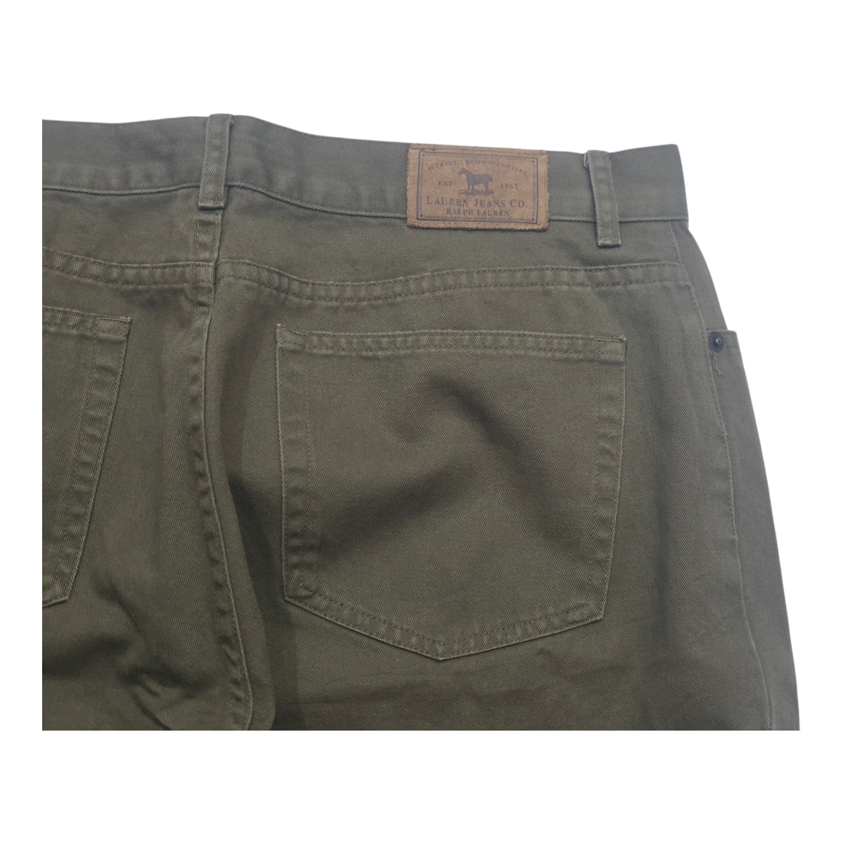 Pantalon Ralph Lauren Jeans Verde Mujer Talla 12 Petite