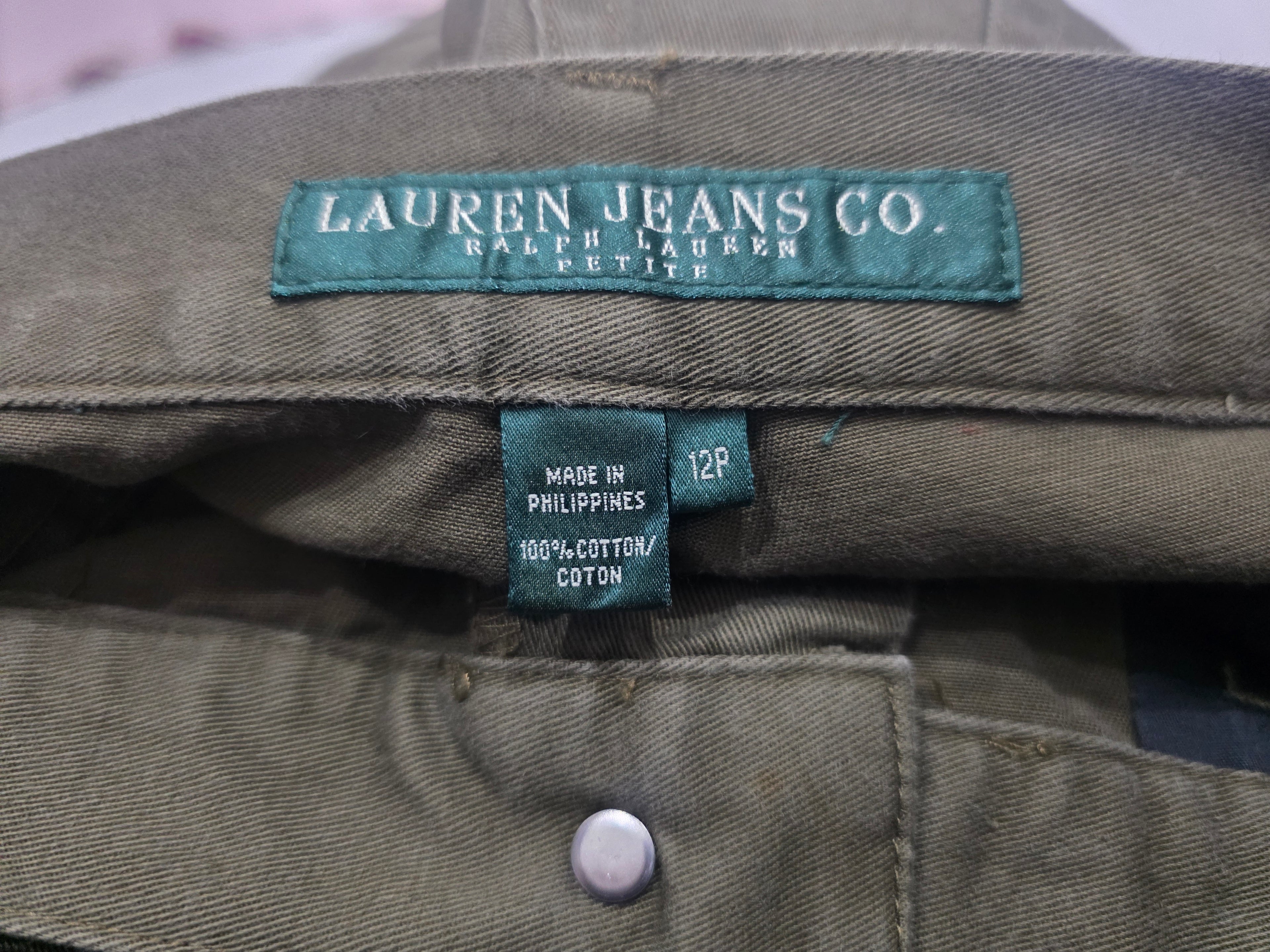 Pantalon Ralph Lauren Jeans Verde Mujer Talla 12 Petite