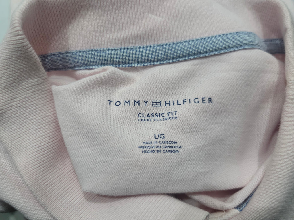 Playera Tommy Hilfiger Classic Fit Cuello Polo Grande Rosa
