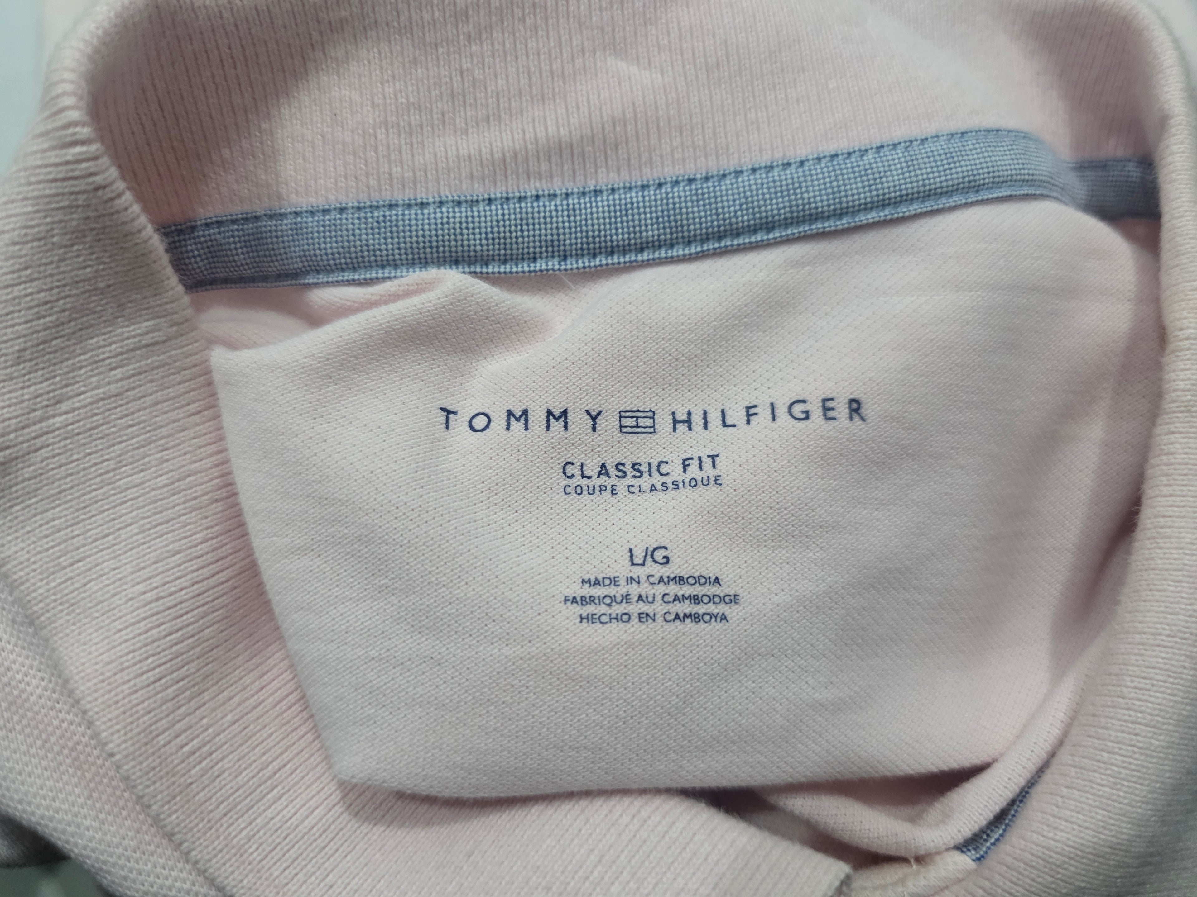 Playera Tommy Hilfiger Classic Fit Cuello Polo Grande Rosa