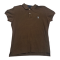 Playera Ralph Lauren The Skinny Polo Color Cafe Grande Mujer