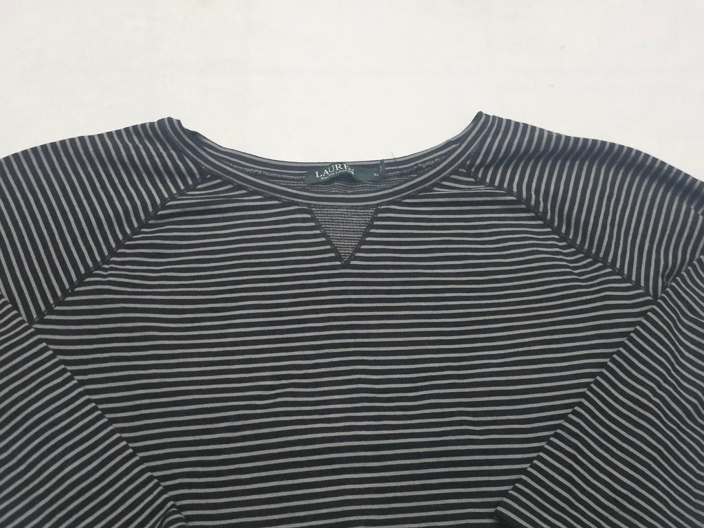 Playera Ralph Lauren Rayada De Mujer Talla Grande Gris
