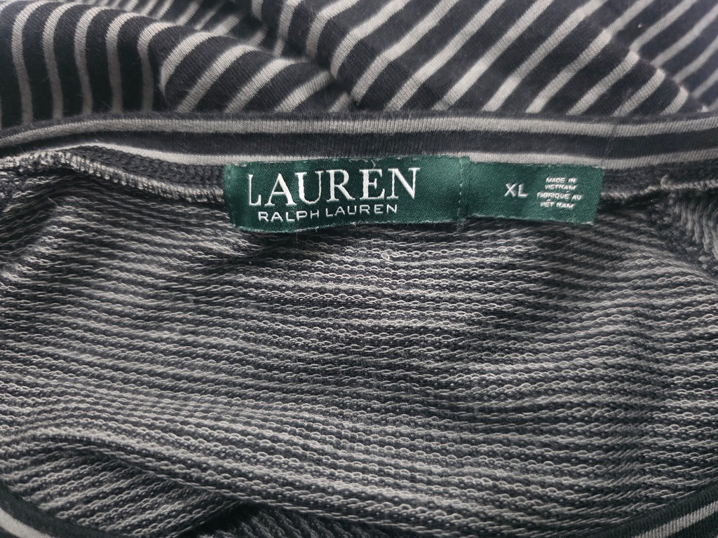 Playera Ralph Lauren Rayada De Mujer Talla Grande Gris
