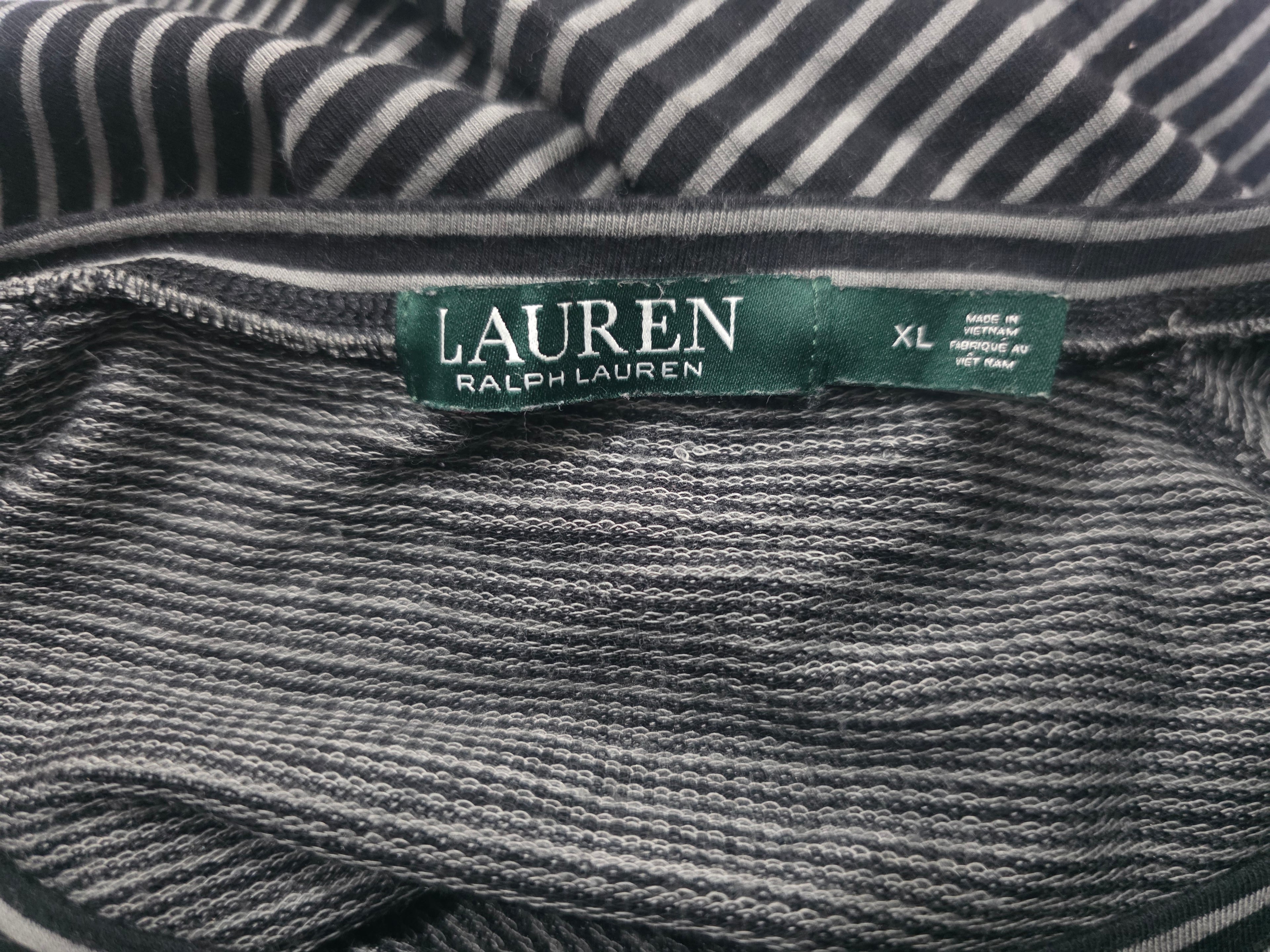 Playera Ralph Lauren Rayada De Mujer Talla Grande Gris