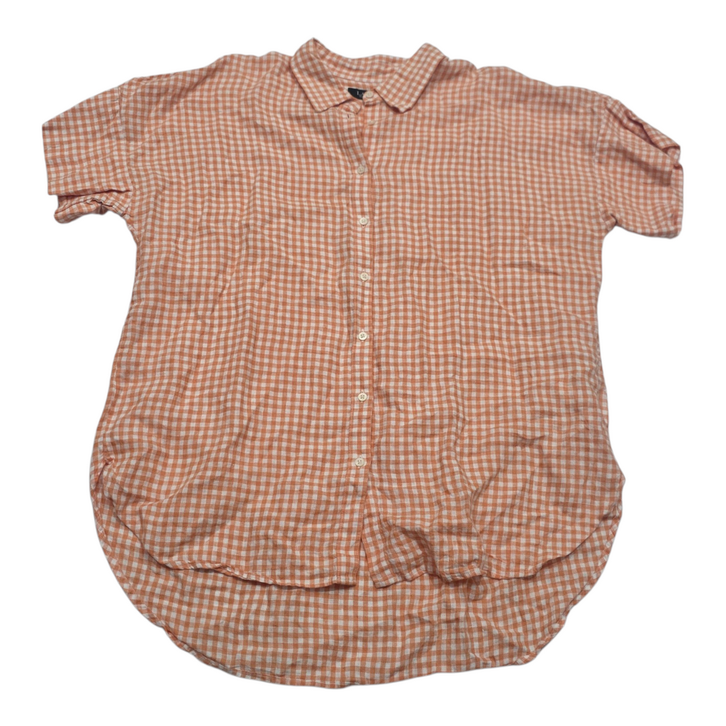 Camisa Ralph Lauren Black De Mujer Naranja Cuadriculado