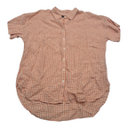 Camisa Ralph Lauren Black De Mujer Naranja Cuadriculado
