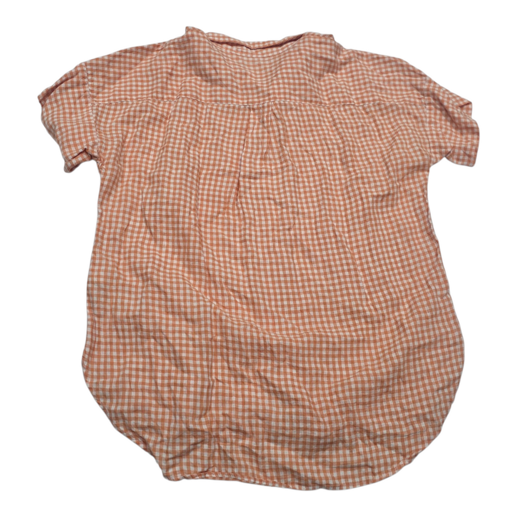Camisa Ralph Lauren Black De Mujer Naranja Cuadriculado