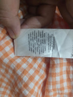 Camisa Ralph Lauren Black De Mujer Naranja Cuadriculado