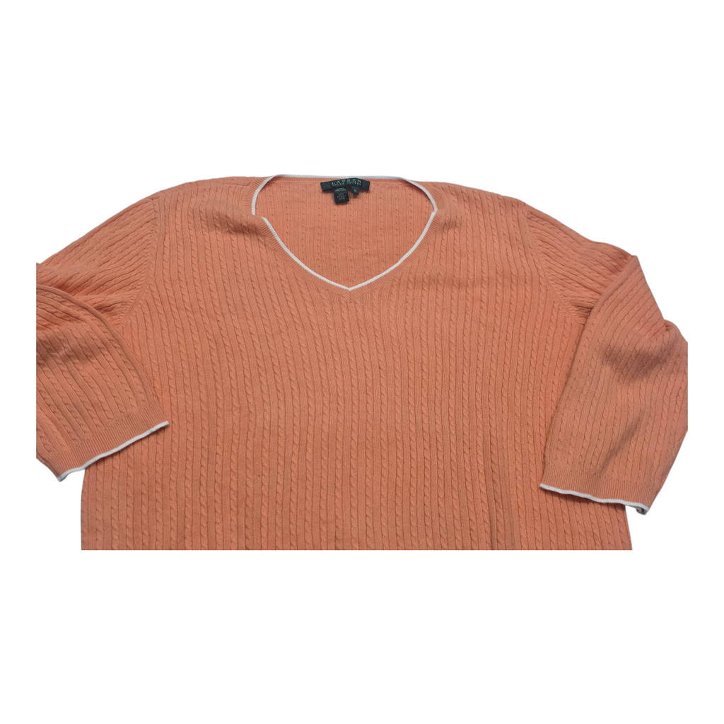 Sueter Ralph Lauren De Mujer Naranja Extra Grande