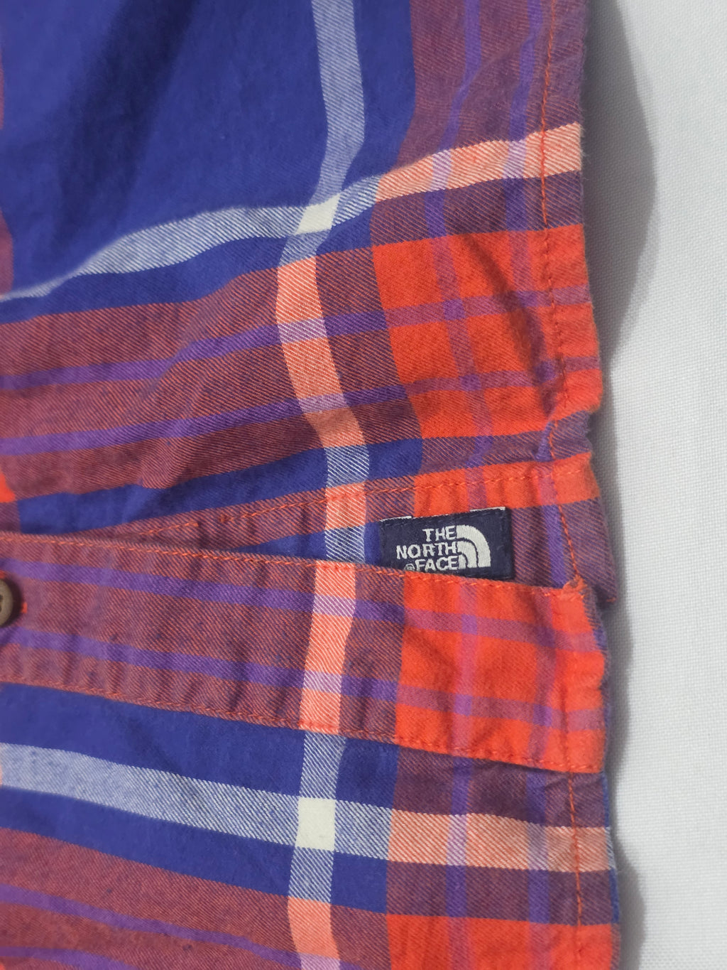 Camisa The North Face Naranja Con Azul Extra Grande De Mujer