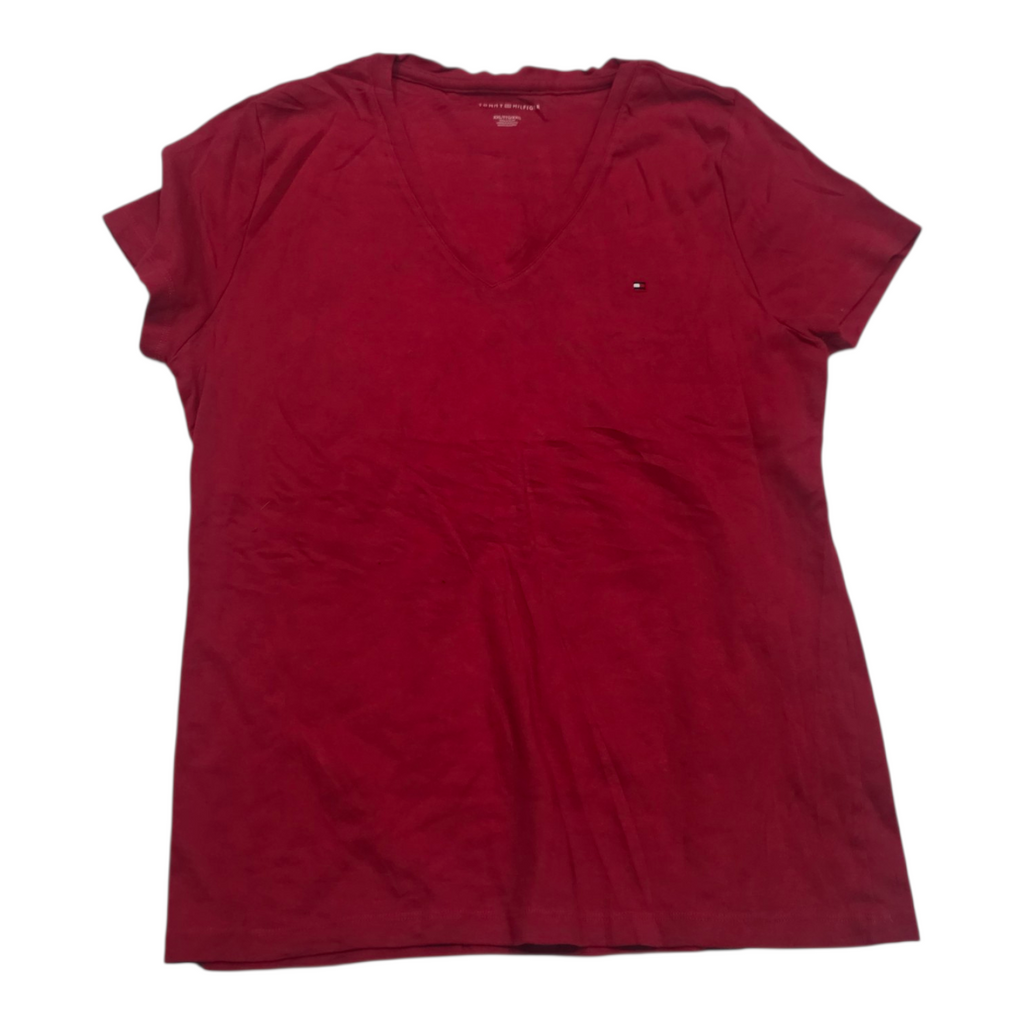 Playera Tommy Hilfiger Mujer Xxl Color Rojo Manga Corta