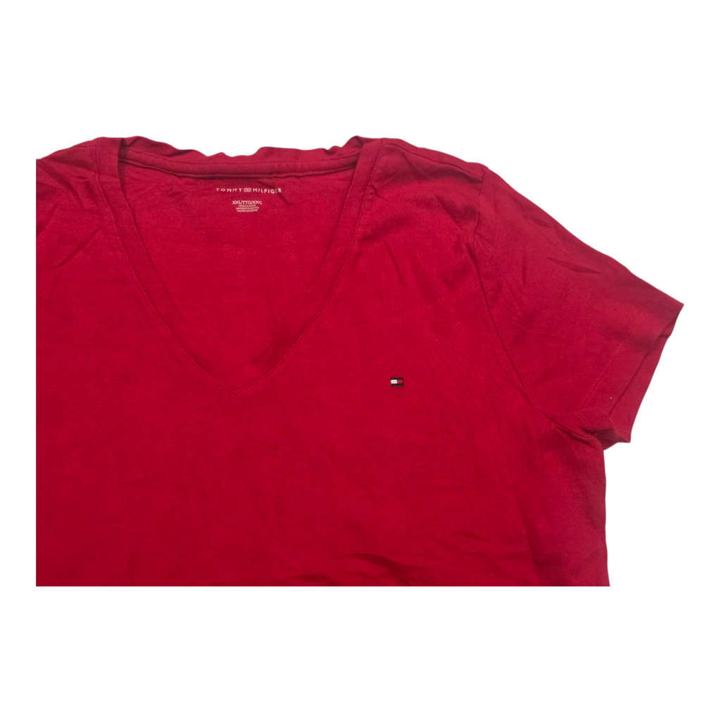 Playera Tommy Hilfiger Mujer Xxl Color Rojo Manga Corta