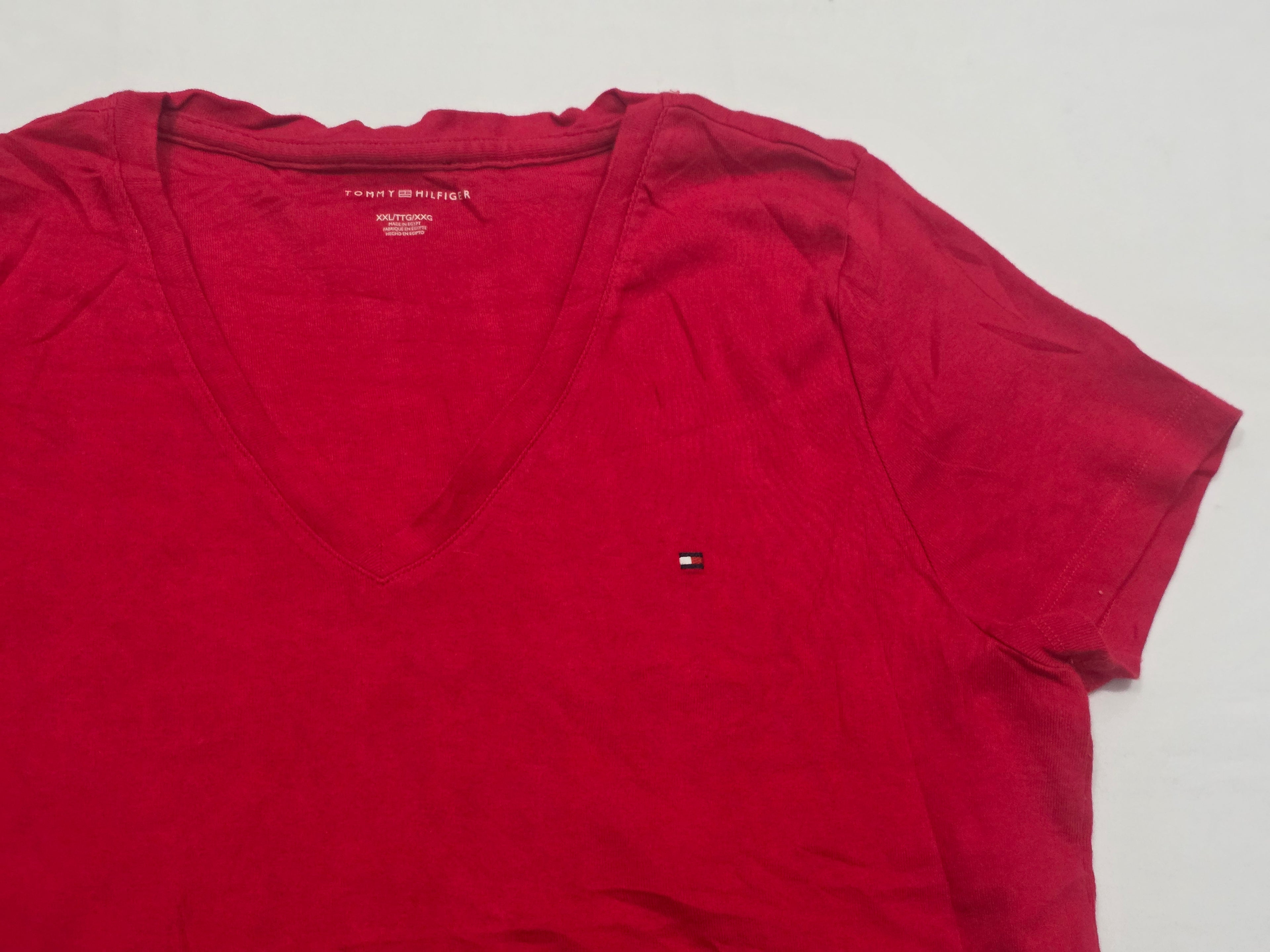 Playera Tommy Hilfiger Mujer Xxl Color Rojo Manga Corta