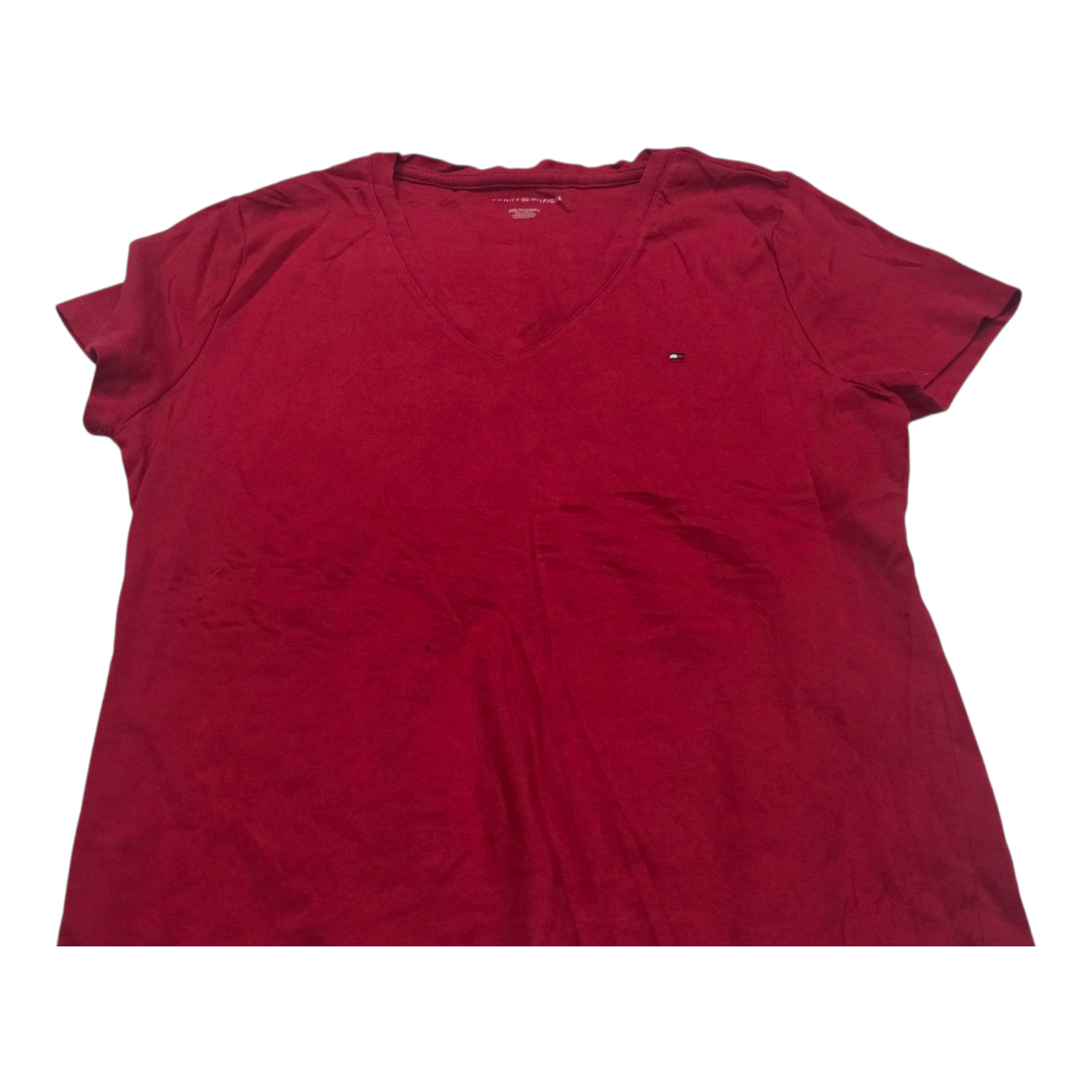 Playera Tommy Hilfiger Mujer Xxl Color Rojo Manga Corta